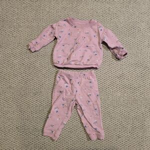 Carter's Lilac Pink Purple Floral Matching Set 9months